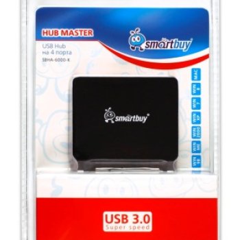 USB- хаб Smartbuy USB 3.0 6000-K 4 порта черный
