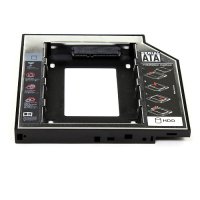 Низкопрофильный адаптер для 2.5" накопителя в отсек 5.25" (CD / DVD / Blu-ray привод ноутбука), высотой до 12мм