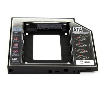 Низкопрофильный адаптер для 2.5" накопителя в отсек 5.25" (CD / DVD / Blu-ray привод ноутбука), высотой до 12мм