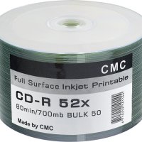 Диск CD-R 80min 52x full inkjet print SP(50) CMC (50/600)
