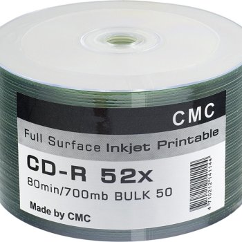 Диск CD-R 80min 52x full inkjet print SP(50) CMC (50/600)