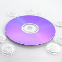 Самоклеящийся держатель диска (клипса), прозрачный А-МЕДИА (1/100)