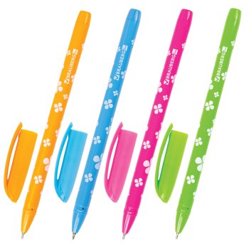 Ручка шариковая масляная Brauberg "FRUITY SF" узел 1 мм линия 0,5мм детали с узором синий стержень (36/12/1728)