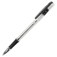 Ручка шариковая масляная BRAUBERG "i-Rite GT" 0,7 мм корпус прозрачный с грипом черный стержень (12)