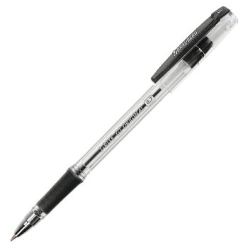 Ручка шариковая масляная BRAUBERG "i-Rite GT" 0,7 мм корпус прозрачный с грипом черный стержень (12)