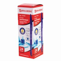 Ручка шариковая масляная Brauberg "Oil Base" 0,7 мм корпус синий, синий стержень (24)