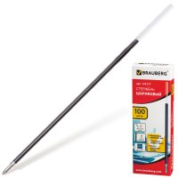 Стержень шариковый Brauberg 140мм евронаконечник узел 1мм  линия 0,5мм синий (100)