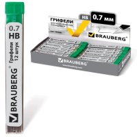 Грифели запасные BRAUBERG Комплект 12 шт. "Hi-Polymer" HB 0,7 мм (1)