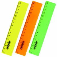 Линейка пластиковая 15см Пифагор с волнистым краем (20/100)