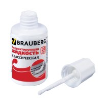 Корректирующая жидкость 20 мл Brauberg "Classic" с кисточкой быстросохнущая (1/12)