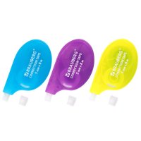 Корректирующая лента Brauberg Ultra Neon 5мм*8м цвет ассорти в блистере (1/24)