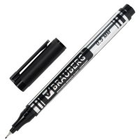 Маркер Brauberg Jet перманентный 0.5мм металл наконечник черный (1/12)