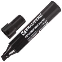 Маркер перманентный 3-10мм черный Brauberg Jumbo широкий скошенный (10/400)