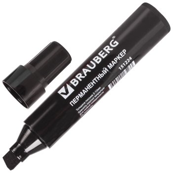 Маркер перманентный 3-10мм черный Brauberg Jumbo широкий скошенный (10/400)