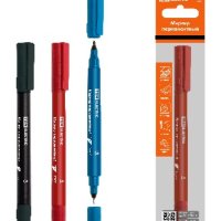 Маркер перманентный двусторонний 0.4-1мм синий TDM (10/600)