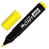 Маркер текстовый лимонный STAFF  "STICK" скошенный наконечник 1-4мм прямоугольный  корпус (2/12)