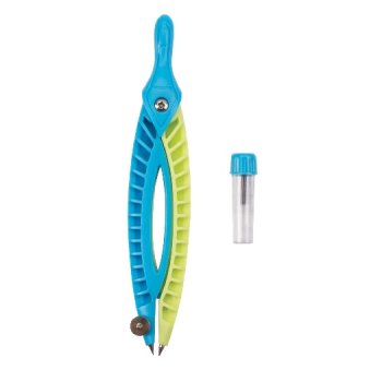 Готовальня Юнландия, 2 предмета: пластиковый циркуль 120 мм, грифель, пенал (1/24)