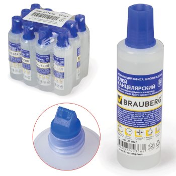 Клей канцелярский  50 мл Brauberg силикатный с аппликатором (1/12)
