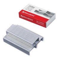 Скобы для степлера №24/6 BRAUBERG 1000шт. в коробке (20)