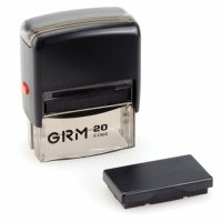 Штамп самонаборный GRM 40 6-строчный оттиск 59х23 мм синий без рамки касса в компл