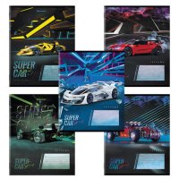 Тетрадь  12л. А5 клетка Brauberg Super car обложка мел. картон АССОРТИ (1/20)
