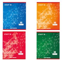 Тетрадь  40л. А5 клетка Staff Эксклюзив обложка картон ассорти (1/10/100)