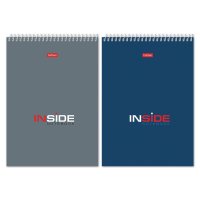 Блокнот А5 80л HATBER "INSIDE" ("Офисный") 145*205мм гребень жесткая подложка (4/12)
