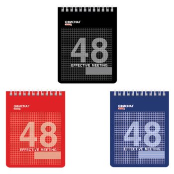 Блокнот А6 48л Офисмаг 108*145мм гребень мелов обложка 3вида (20/4)