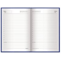 Ежедневник А5 Brauberg недатированный 145*215мм 160л Синий обложка бумвинил (1)