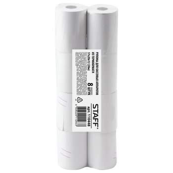 Чековая лента термо Staff 57мм 20м 57*12*20 комплект 8 рулонов (1/28)