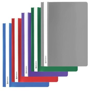 Папка-скоросшиватель А4 130/180мкм Brauberg АССОРТИ (50/25)