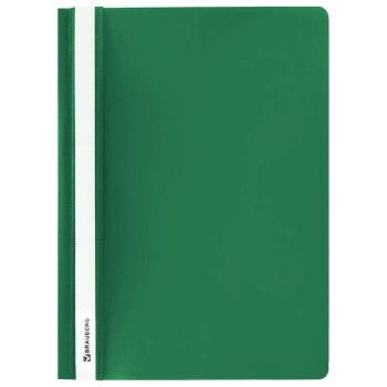 Папка-скоросшиватель А4 130/180мкм Brauberg зеленый (25)
