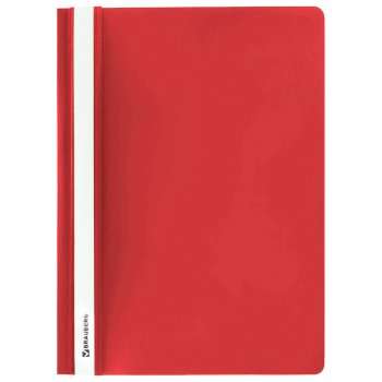 Папка-скоросшиватель А4 130/180мкм Brauberg красный (25)