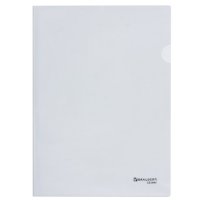 Папка-уголок Brauberg  А4 прозрачная 0,10 мм (1/50)