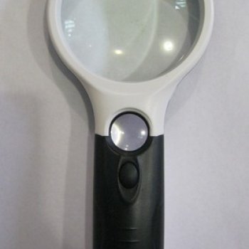 Лупа ручная 6902 75мм/3х 22мм/45х подсветка (10)