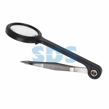 Лупа ручная с пинцетом 8х Rexant