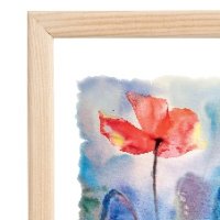 Рамка дерево 15x15 1300 белое дерево узкий багет Зебра (50)