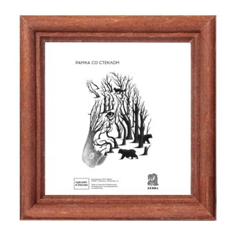 Рамка дерево 15x15 1701 светлый орех Зебра (50)