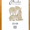 Рамка дерево 21x30 1301 светлый орех узкий багет Зебра (25)
