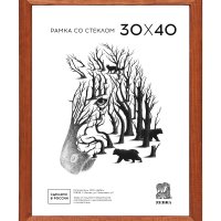 Рамка дерево 30x40 2501 светлый орех широкий багет Зебра (15)