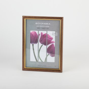 Рамка пластик 15x21 Interior Office 13мм 580 латунь (25)