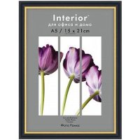 Рамка пластик 15x21 Interior Office 14мм 589 черный (1/25)
