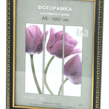 Рамка пластик 15x21 Interior Office 16мм 989 черный (25)