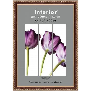 Рамка пластик 21x30 Interior Office 15мм 982 темный орех (1/25)