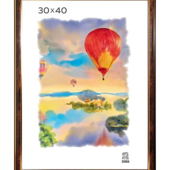 Рамка пластик 30x40 Зебра 1,7мм 3925 орех (15)