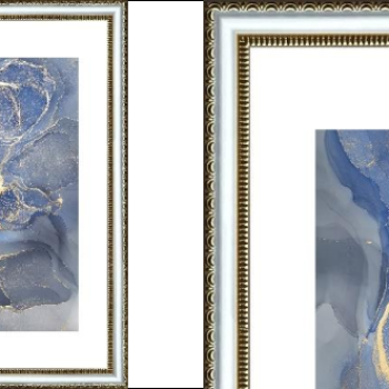 Рамка пластик 10x15 Кружева серебро-2 стекло (13)