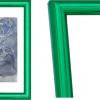 Рамка пластик 10x15 Радуга зеленый металлик (13)