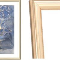 Рамка пластик 10x15 Радуга золото (13)