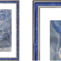 Рамка пластик 15x21 Кружева бирюза стекло (23)