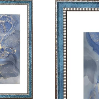 Рамка пластик 15x21 Кружева малахит стекло (23)